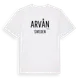 White t-shirt med Arvån i Sverige t-shirt