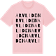 Pink Cotton t-shirt med Arvliden ordlek t-shirt