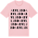 Pink Cotton t-shirt med Arvlund ordlek t-shirt