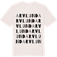 Vintage White t-shirt med Arvlund ordlek t-shirt