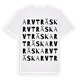 White t-shirt med Arvträsk ordlek t-shirt
