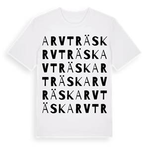 Arvträsk ordlek t-shirt – ekologisk bomull t-shirt från Pinshirt