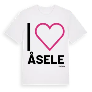 Jag älskar Åsele t-shirt stort tryck – ekologisk bomull t-shirt från Pinshirt