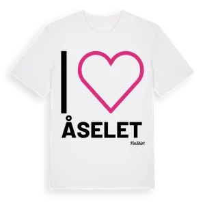 Jag älskar Åselet t-shirt stort tryck – ekologisk bomull t-shirt från Pinshirt