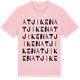 Pink Cotton t-shirt med Atjiken ordlek t-shirt