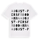 August-Persfäbodarna ordlek t-shirt