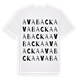 White t-shirt med Avabacka ordlek t-shirt