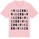 Pink Cotton t-shirt med Avaberg ordlek t-shirt