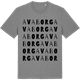 Mid Heather Gray t-shirt med Avaborg ordlek t-shirt