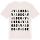 Vintage White t-shirt med Avaborg ordlek t-shirt