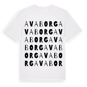 Avaborg ordlek t-shirt – ekologisk bomull t-shirt från Pinshirt
