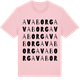 Pink Cotton t-shirt med Avaborg ordlek t-shirt