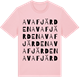 Pink Cotton t-shirt med Avafjärden ordlek t-shirt
