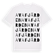 White t-shirt med Avafjärden ordlek t-shirt