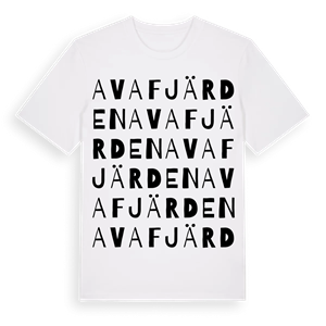 Avafjärden ordlek t-shirt – ekologisk bomull t-shirt från Pinshirt