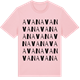 Pink Cotton t-shirt med Avan ordlek t-shirt
