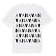 White t-shirt med Avan ordlek t-shirt