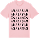 Pink Cotton t-shirt med Avanäs ordlek t-shirt