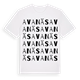 White t-shirt med Avanäs ordlek t-shirt