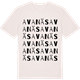 Vintage White t-shirt med Avanäs ordlek t-shirt
