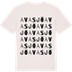 Vintage White t-shirt med Avasjö ordlek t-shirt