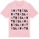 Pink Cotton t-shirt med Avaträsk ordlek t-shirt