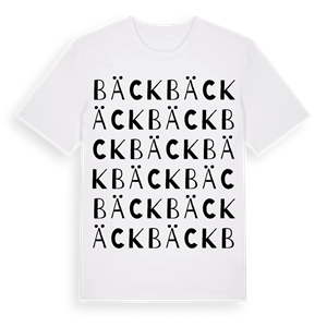 Bäck ordlek t-shirt – ekologisk bomull t-shirt från Pinshirt