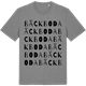 Mid Heather Gray t-shirt med Bäckboda ordlek t-shirt