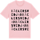 Pink Cotton t-shirt med Bäckersvedjan ordlek t-shirt