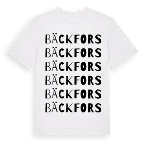 Bäckfors ordlek t-shirt – ekologisk bomull t-shirt från Pinshirt