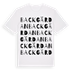 White t-shirt med Backgärdan ordlek t-shirt