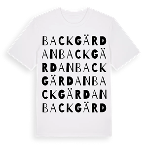 Backgärdan ordlek t-shirt – ekologisk bomull t-shirt från Pinshirt
