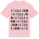 Pink Cotton t-shirt med Bäcklunda ordlek t-shirt