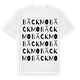 White t-shirt med Bäckmo ordlek t-shirt