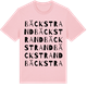 Pink Cotton t-shirt med Bäckstrand ordlek t-shirt