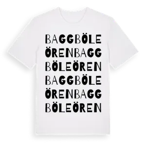 Baggböleören ordlek t-shirt – ekologisk bomull t-shirt från Pinshirt
