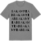 Mid Heather Gray t-shirt med Bakamyran ordlek t-shirt