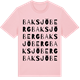 Pink Cotton t-shirt med Baksjöberg ordlek t-shirt