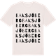 Vintage White t-shirt med Baksjöberg ordlek t-shirt