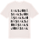 Vintage White t-shirt med Baksjönäs ordlek t-shirt