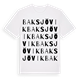 White t-shirt med Baksjövik ordlek t-shirt