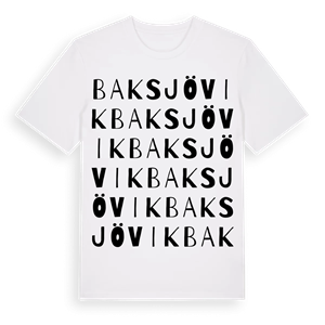 Baksjövik ordlek t-shirt – ekologisk bomull t-shirt från Pinshirt