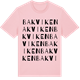 Pink Cotton t-shirt med Bakviken ordlek t-shirt