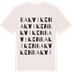 Vintage White t-shirt med Bakviken ordlek t-shirt