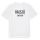 White t-shirt med Balsjö i Sverige t-shirt