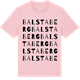 Pink Cotton t-shirt med Balstaberg ordlek t-shirt
