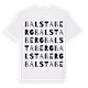 White t-shirt med Balstaberg ordlek t-shirt