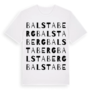 Balstaberg ordlek t-shirt – ekologisk bomull t-shirt från Pinshirt