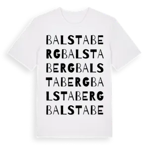 Balstaberg ordlek t-shirt – ekologisk bomull t-shirt från Pinshirt