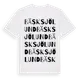 White t-shirt med Bäsksjölund ordlek t-shirt